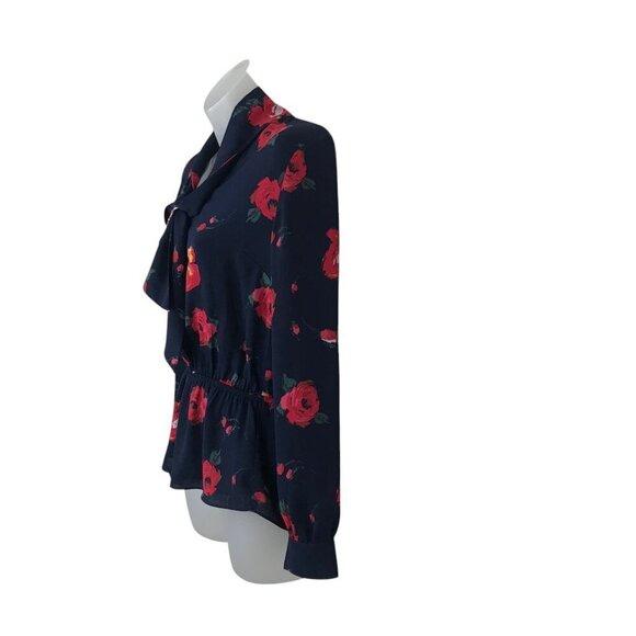 Aritzia Babaton Lucas Floral Print Blouse With Neck Ties Size XS - Picture 7 of 9